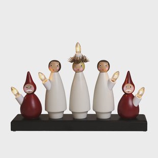 Star Trading Luciakör adventslamp wit-rood