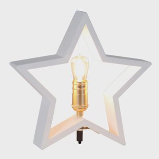 Star Trading Lysekil adventsster staand - 48 cm. wit