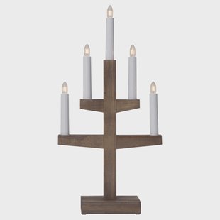Star Trading Trapp adventskandelaar 46 cm Bruin