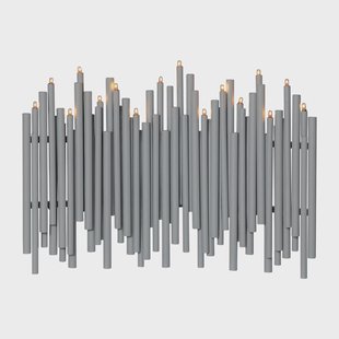 Star Trading Note adventskandelaar 25x35 cm Grijs