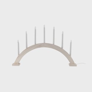 Scandi Living Sky adventskandelaar boog 41 cm Wit geglazuurd