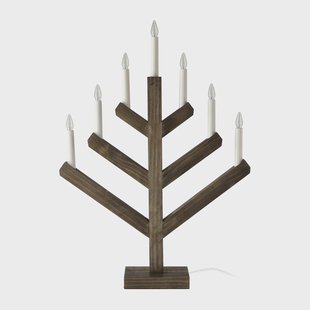 Scandi Living Pine adventskandelaar 62 cm Donker gebeitst
