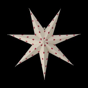 Scandi Living Bare adventsster wit-rood gevlekt 60 cm