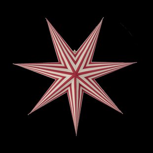 Scandi Living Bare adventsster wit-rood gestreept 60 cm