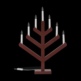 Scandi Living Pine adventskandelaar 62 cm Rood