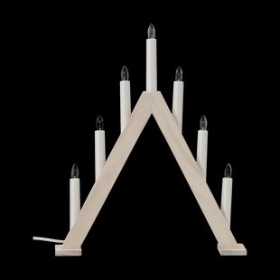 Scandi Living Nord adventskandelaar 40 cm Witgelazuurd