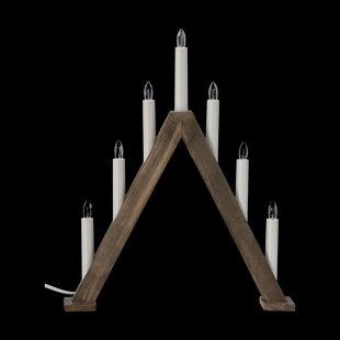 Scandi Living Nord adventskandelaar 40 cm Donker gebeitst