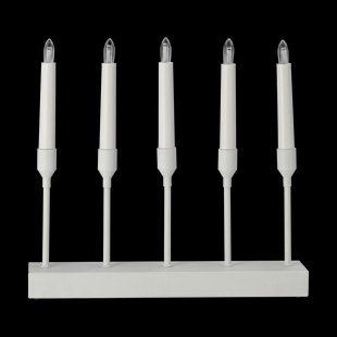 Scandi Living Kindle portabel adventskandelaar 30 cm Wit