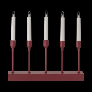 Scandi Living Kindle portabel adventskandelaar 30 cm Donkerrood