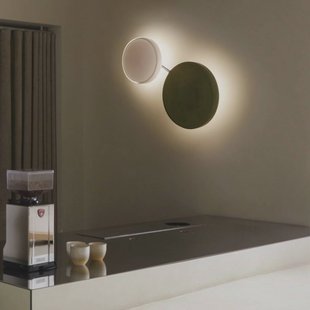 MARSET LED wandlamp Caramel, opaal, Ø 28 cm, TRIAC, glas