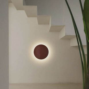 MARSET LED wandlamp Caramel, bruin, Ø 38 cm, TRIAC, glas