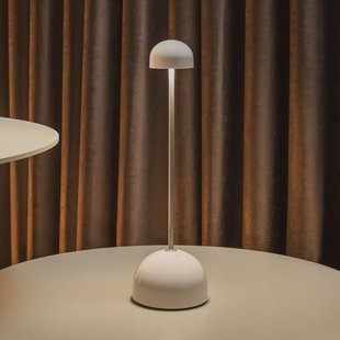 MARSET LED tafellamp Sips, wit/zilver, 31 cm, staal