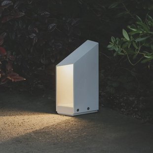 MARSET LED sokkellamp Domus, hoogte 26 cm, wit, aluminium