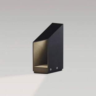 MARSET LED sokkellamp Domus, hoogte 26 cm, zwart, aluminium