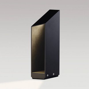 MARSET LED sokkellamp Domus, hoogte 37 cm, zwart, aluminium