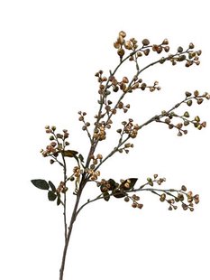 Kunstbloem Bessentak - Bruin - 90 cm