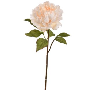 Kunstbloem Pioenroos - Wit - 57 cm