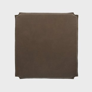 Mavis Rode stoelkussen leer mocca