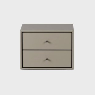 Mavis Volt nachtkastje wandgemonteerd Beige-roestvrij staal