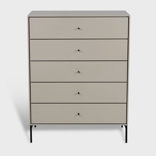 Mavis Volt kast 5 lades beige Details in zwart