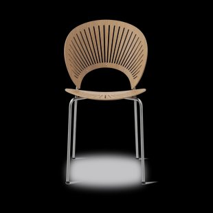 Fredericia Furniture Trinidad 3398 stoel Oiled oak-roestvast staal borstelen