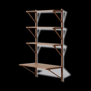 Fredericia Furniture BM29 plank met bureau 78x134 cm Walnut gelakt