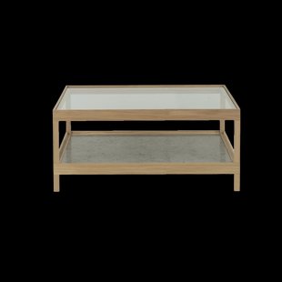 Mavis Ima salontafel 90x90 cm Witpig. matgelakte eik, kalksteen