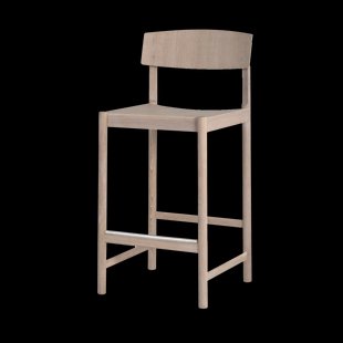 Mavis Rod barkruk 65 cm Wit wasolie eik