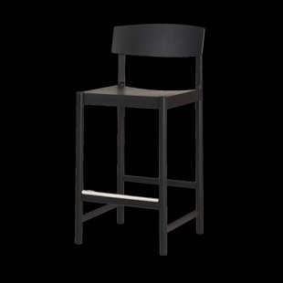 Mavis Rod barkruk 65 cm Zwartgebeitst essenhout