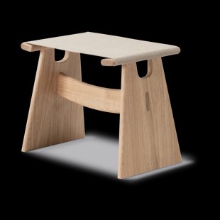 Fredericia Furniture Seto krukje Naturel canvas-geoliede eik