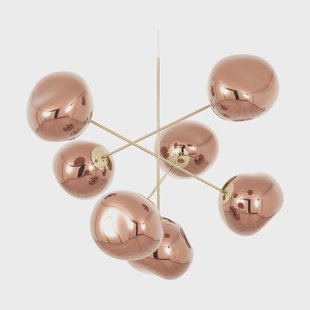 Tom Dixon Melt Chandelier large hanglamp LED 196 cm Koper