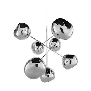 Tom Dixon Melt Chandelier large hanglamp LED 196 cm Zilverkleurig