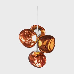 Tom Dixon Melt Chandelier small hanglamp LED 103 cm Koper