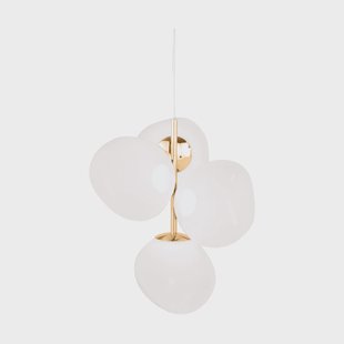 Tom Dixon Melt Chandelier small hanglamp LED 103 cm Opal-gold