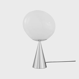 Tom Dixon Melt Cone fat tafellamp LED 46,5 cm Opal-silver