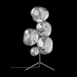 Tom Dixon Melt Chandelier vloerlamp LED 175 cm Zilverkleurig