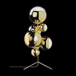 Tom Dixon Mirror Ball kroonluchter vloerlamp LED 181 cm Goud