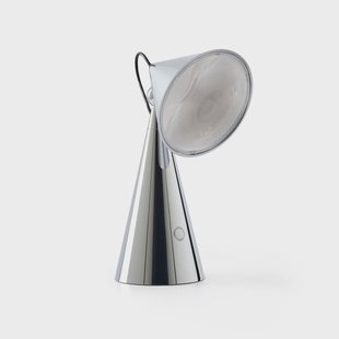 Tom Dixon Pose Portable LED tafellamp Zilverkleurig