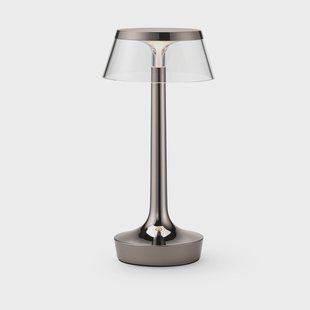 Flos Bon Jour Unplugged tafellamp Black Chrome