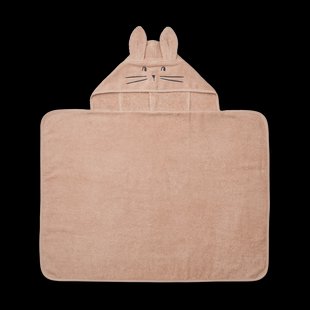 Liewood Vilias rabbit badcape handdoek met capuchon 60x80 cm Pale tuscany