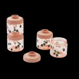 Liewood Dominique kindervoedselpotjes 100 ml 4-pack Berry-Pale Tuscany