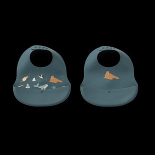 Liewood Ember bedrukt slabbetje 2-delig Arctic Sea-Ocean view