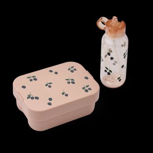 Liewood Chelsey bedrukte lunchbox set 2 delen Berry-Pale Tuscany