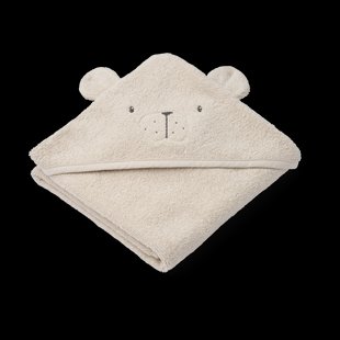 Liewood Albert badcape handdoek met capuchon 70x70 cm Sandy