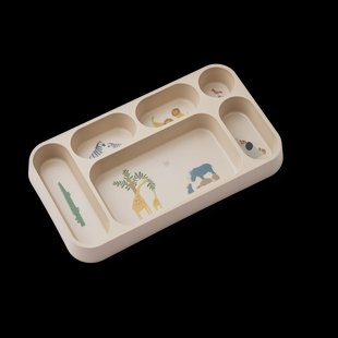 Liewood Mosu bord met 6 vakken 17x30 cm All together-Sandy