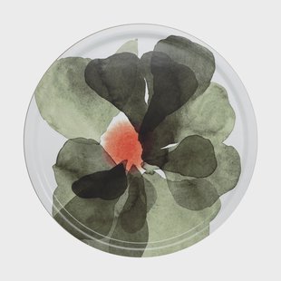 Marimekko Valssi dienblad Ø46 cm White-forest green-tomato red