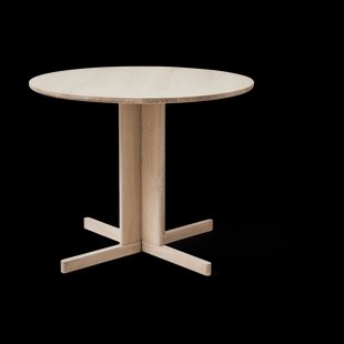 Form & Refine Trefoil eettafel Ø90 cm Wit eiken