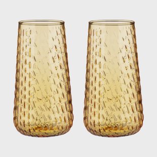 Marimekko Syksy long tumbler glas 2-pack Honing