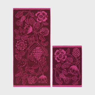 Marimekko Tiara handdoekenset 2-delig Bordeaux-roze