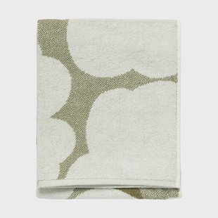 Marimekko Unikko handdoek 50x70 cm Groen umber-crème